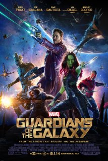 The thrilling poster of GOTG. This movie was a hit in the box office.