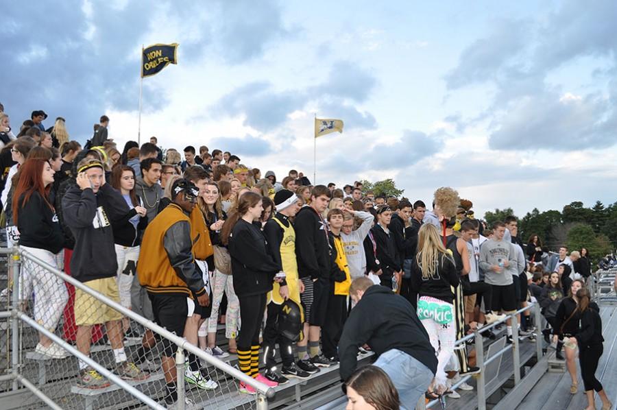 NHS+Student+Section+at+the+2014+Homecoming+football+game.+