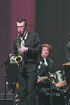 Mather plays the saxophone during the Pendleton Jazz Fest on February 13. This year, Mather is apart of the Jazz 1 group.