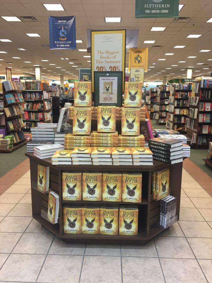 The Cursed Cild Display at Barnes and Noble. The Cursed Child was released on July 31.