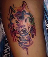 Cheyanne Chase has a tattoo of a wolf on her upper thigh. This was Chase’s first tattoo which was dedicated to her grandma.