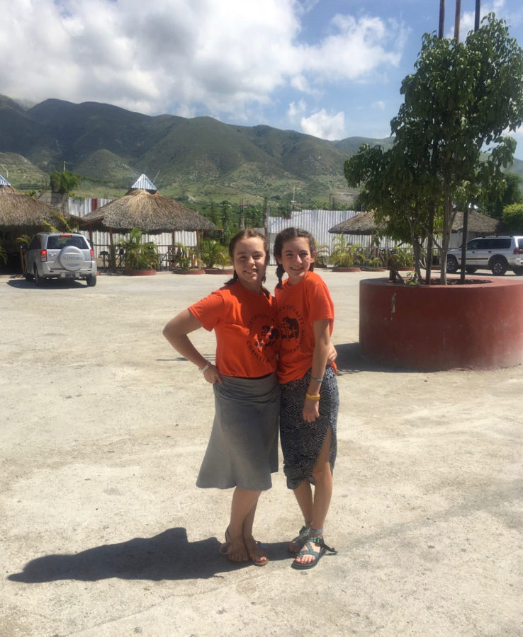 Kylie Goodrich (right) and Onikah Parton (left), whom Goodrich is attending the 2020 internship with, in Haiti last year. 
