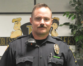 Officer Jason Shonkwiler begins his first year as a school resource officer at Noblesville High School.