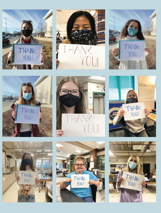 NHS students thank nurses for their efforts during these unprecented times.