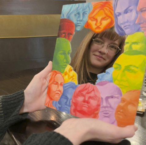 Morgan’s pieces for her AP Drawing portfolio illustrate how individuals shape one another. She says that her sister has influenced her life in many aspects; she draws inspiration from the people around her. 