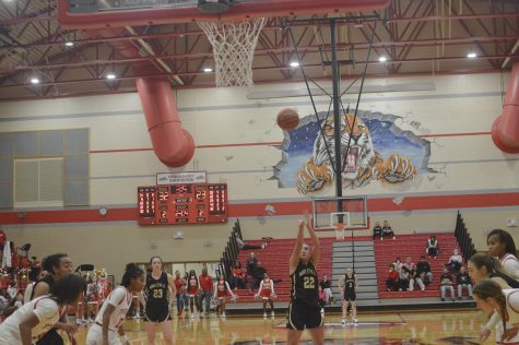Junior guard Reagan Wilson scores during the teams conference game against Fishers. Wilson was a starter on last years championship squad.