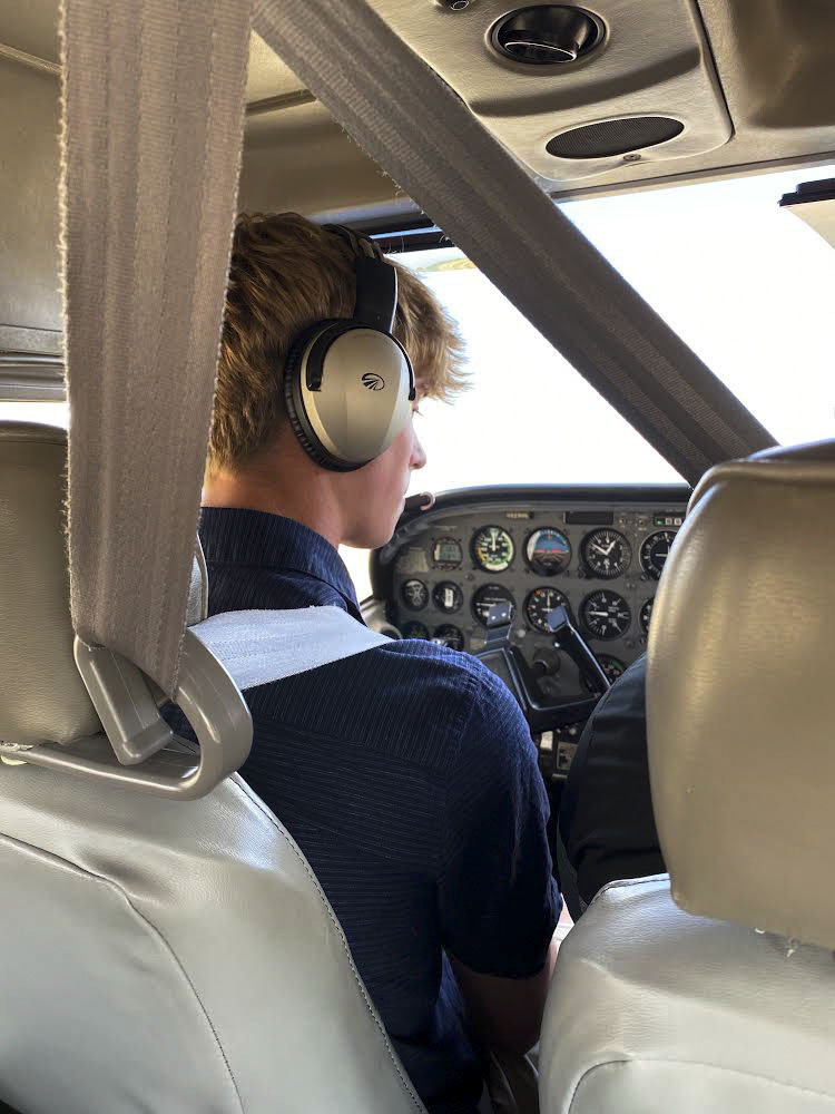 Will Behlmer can be found on weekends at the Indianapolis Metropolitan Airport. Behlmer is one of several students taking flight lessons there.